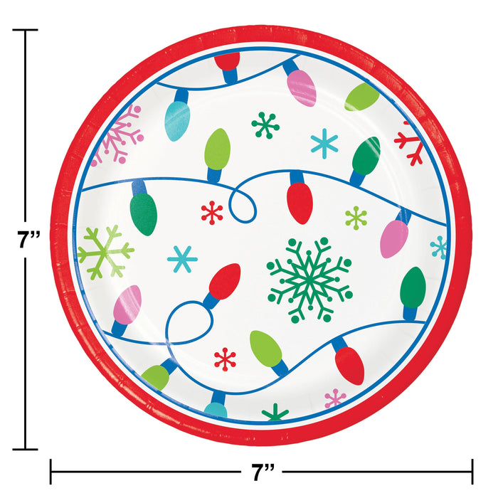 Party Decorations Merry Everything 7 Inch Paper Dessert Plate (8/Pkg)