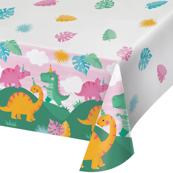 Party Decorations Girl Dino Party Tablecover, Paper 54