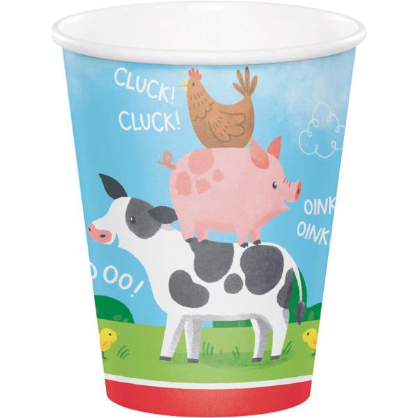 Party Decorations Farm Animals Hot/Cold Cup 9oz. (8/Pkg)