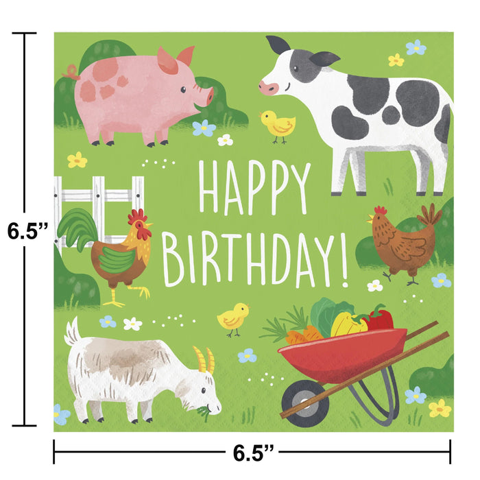 Party Decorations Farm Animals Birthday Party Kit for 8 (46 Total Items)