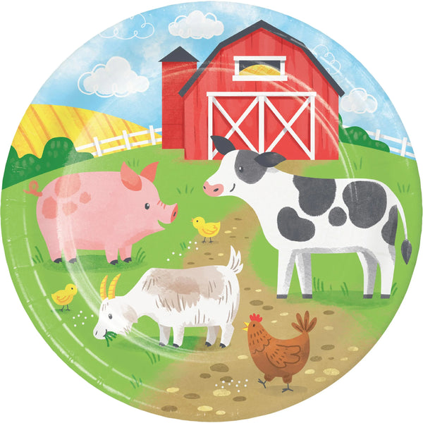 Party Decorations Farm Animals Dinner Plate (8/Pkg)