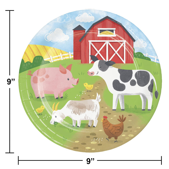 Party Decorations Farm Animals Dinner Plate (8/Pkg)