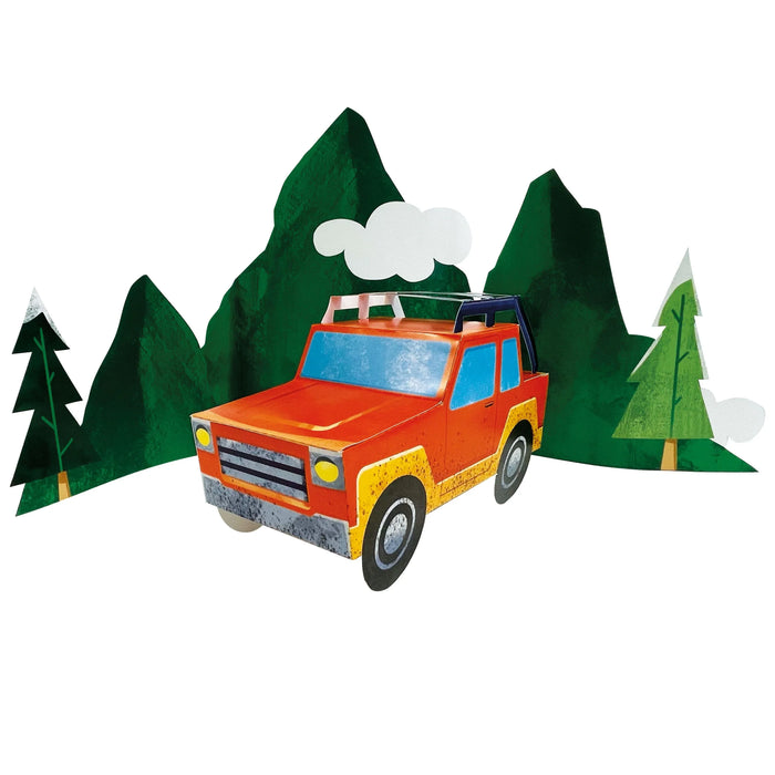 Party Decorations Outdoor Adventure Centerpiece 3D Jeep (1/Pkg)