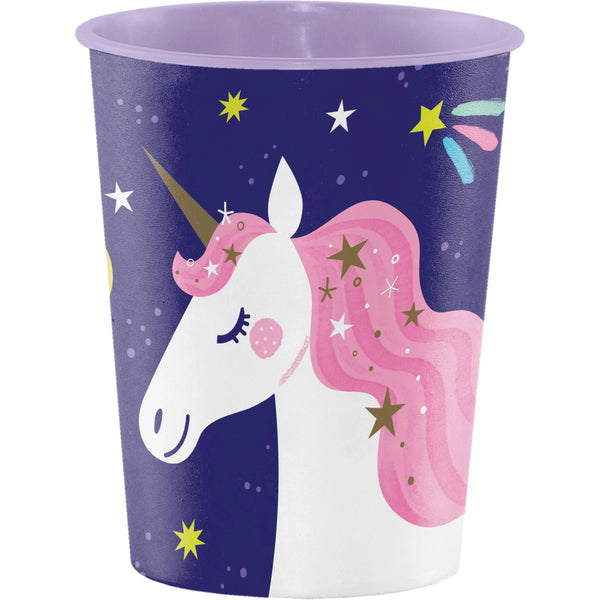 Party Decorations Unicorn Galaxy Plastic Keepsake Cup 16oz. (1/Pkg)