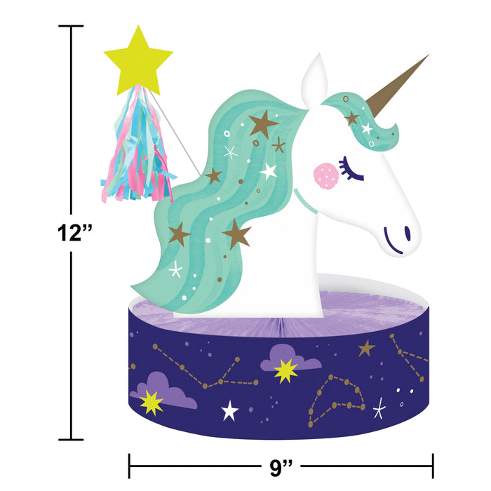 Party Decorations Unicorn Galaxy Honeycomb Centerpiece (1/Pkg)