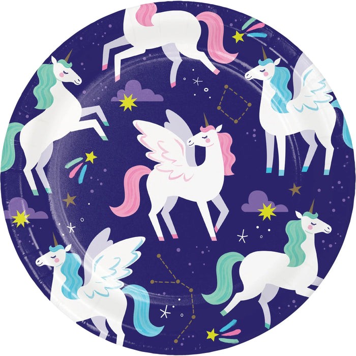 Party Decorations Unicorn Galaxy Dinner Plate (8/Pkg)