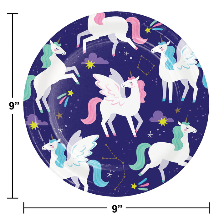 Party Decorations Unicorn Galaxy Dinner Plate (8/Pkg)