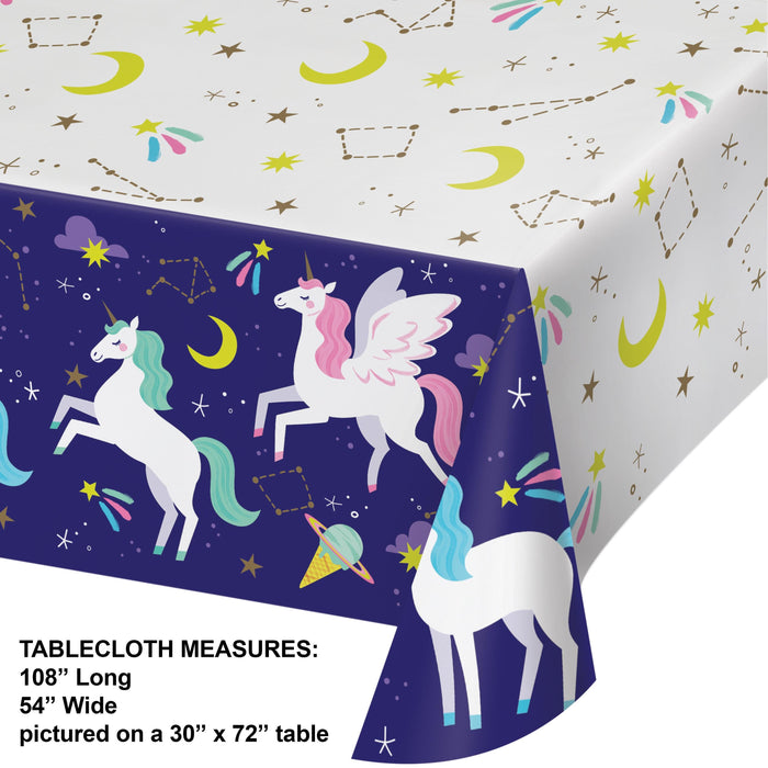 Party Decorations Unicorn Galaxy Tablecover, Paper 54"x102" (1/Pkg)