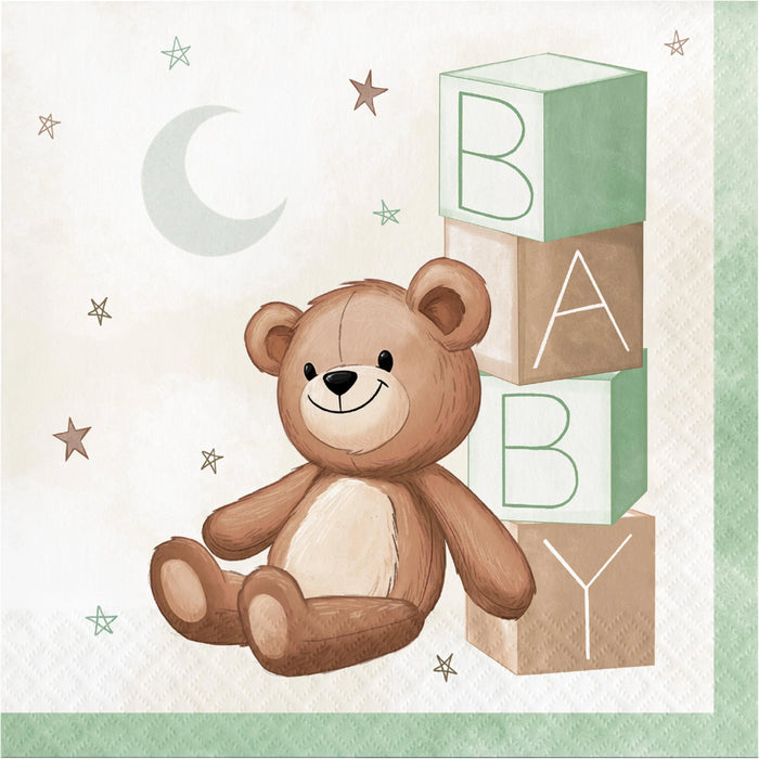 Party Decorations Teddy Bear 2Ply Luncheon Napkin (16/Pkg)