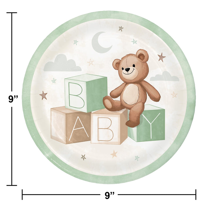 Party Decorations Teddy Bear Dinner Plate (8/Pkg)