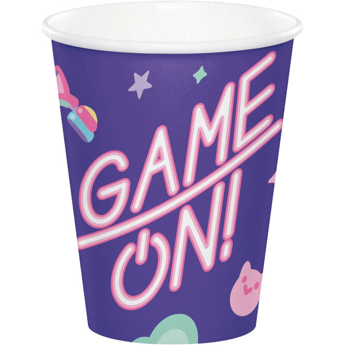 Party Decorations Gamer Girl Hot/Cold Cup 9oz. (8/Pkg)