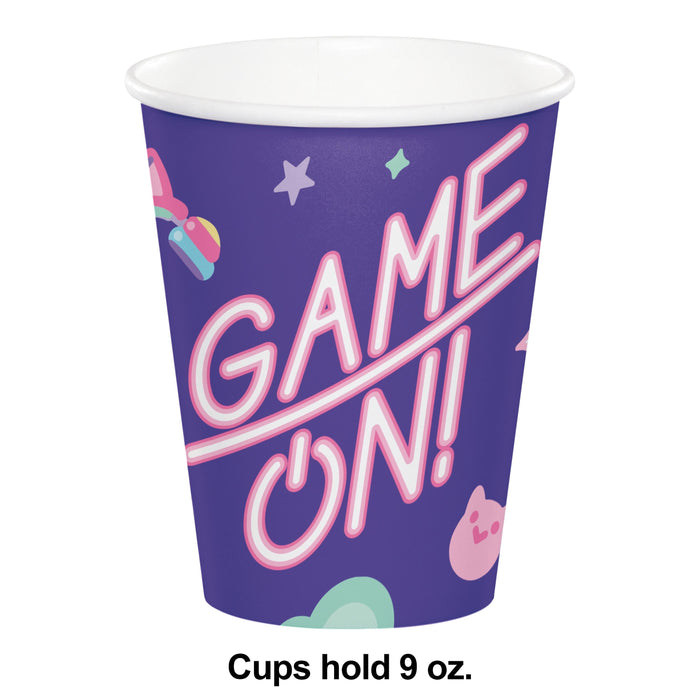 Party Decorations Gamer Girl Hot/Cold Cup 9oz. (8/Pkg)