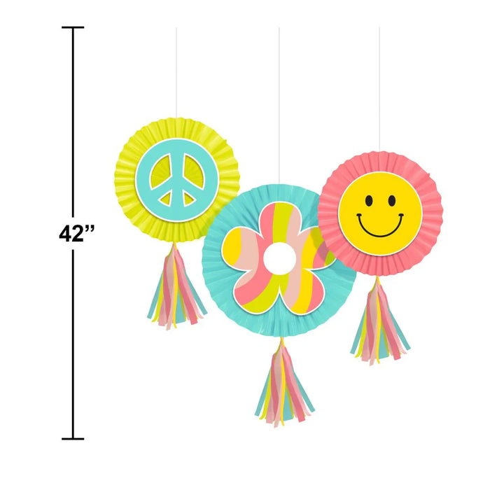 Party Decorations Flower Power 46 Piece Birthday Party Kit for 8