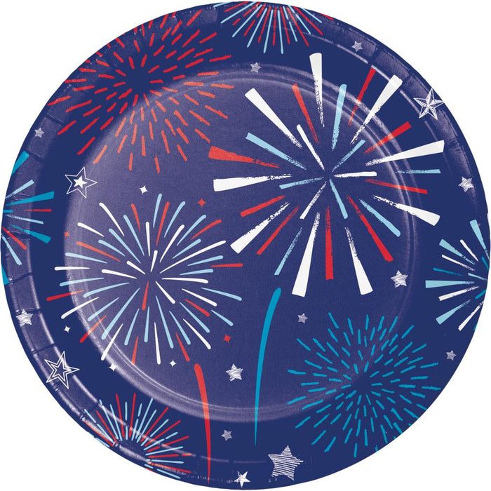 Party Decorations Patriotic Party Paper 9" Dinner Plate (8/Pkg)