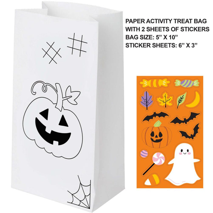 Party Decorations Halloween Paper Treat Bag (8 per Pkg)