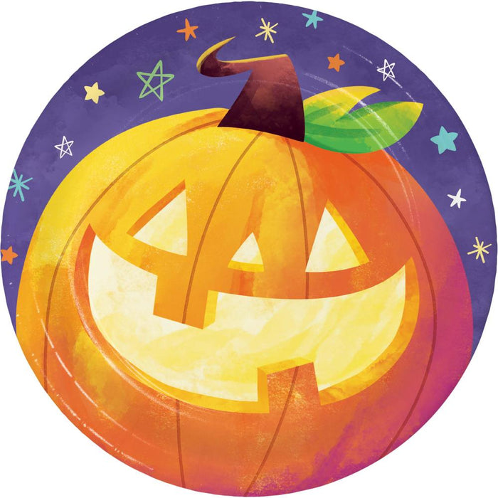 Party Decorations Haunted Halloween Pumpkins Dinner Plate (8 per Pkg)