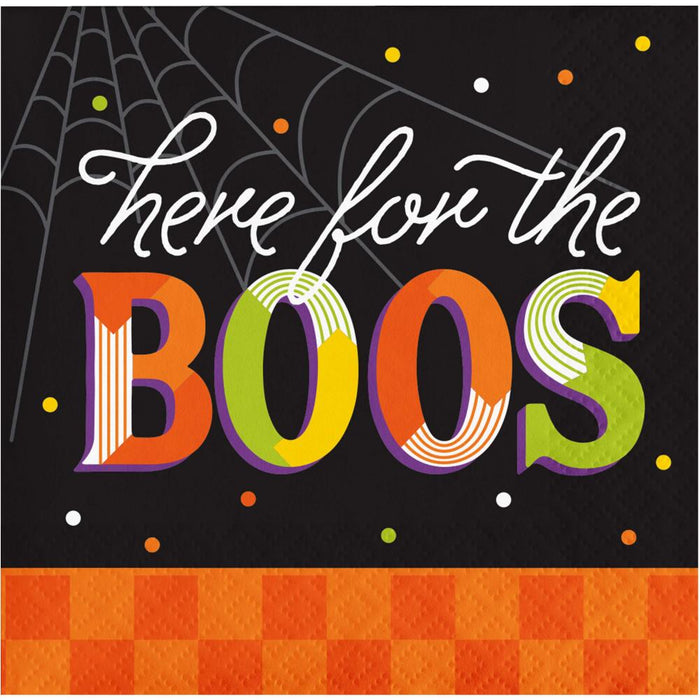 Party Decorations Retro Halloween Beverage Napkin (16 per Pkg)