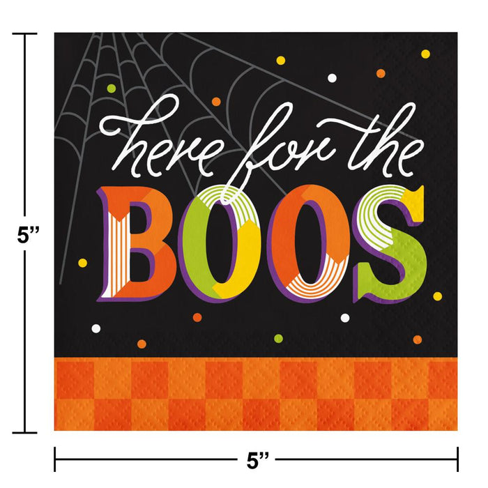 Party Decorations Retro Halloween Beverage Napkin (16 per Pkg)