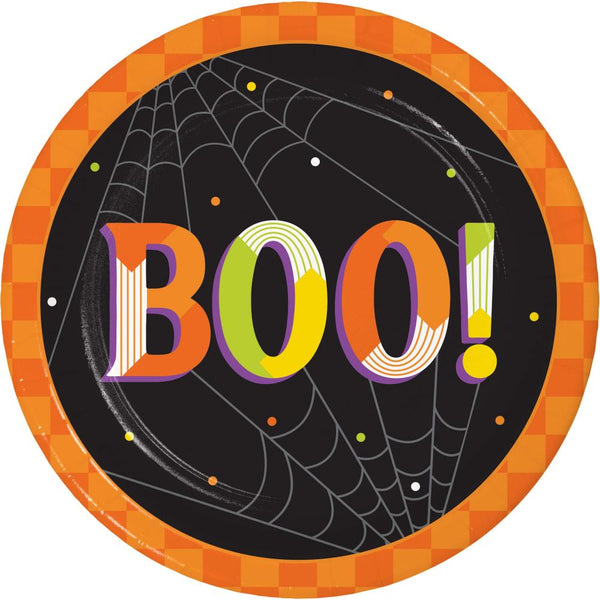 Party Decorations Retro Halloween Luncheon Plate (8 per Pkg)