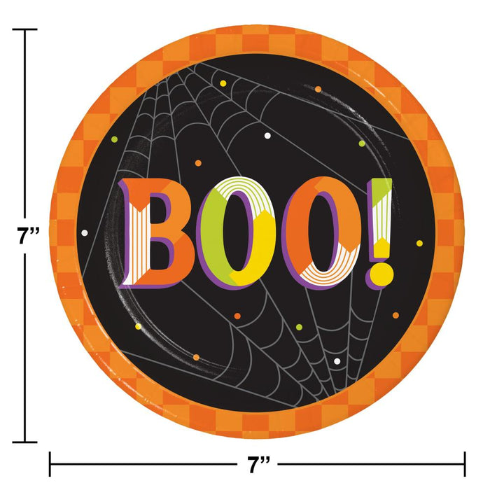 Party Decorations Retro Halloween Luncheon Plate (8 per Pkg)