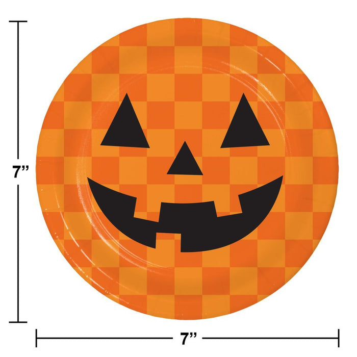 Party Decorations Retro Halloween Luncheon Plate (8 per Pkg)