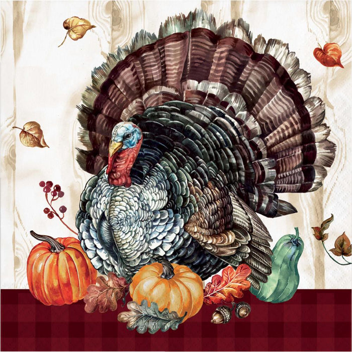 Party Decorations Timeless Turkey Luncheon Napkin (16 per Pkg)