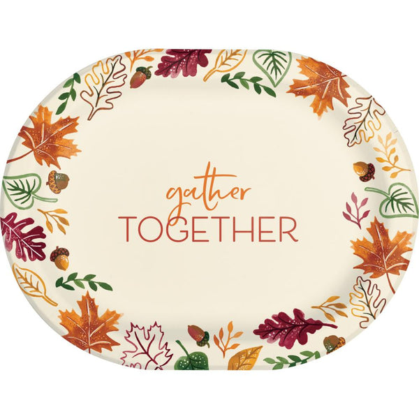 Party Decorations Fall Festivities Oval Platter (8 per Pkg)