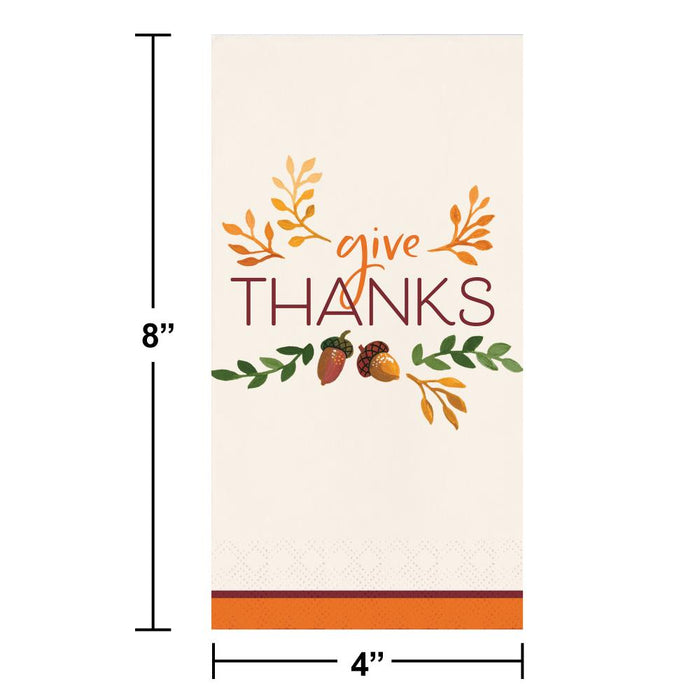 Party Decorations Fall Festivities Guest Towel (16 per Pkg)