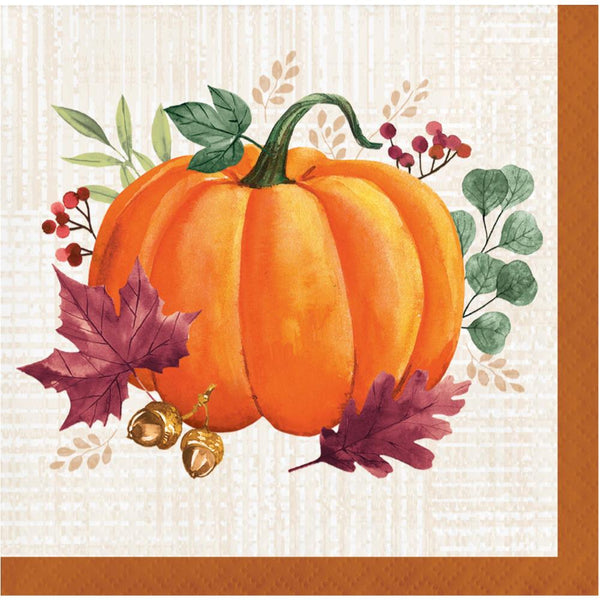 Party Decorations Harvest Wishes Beverage Napkin (16 per Pkg)