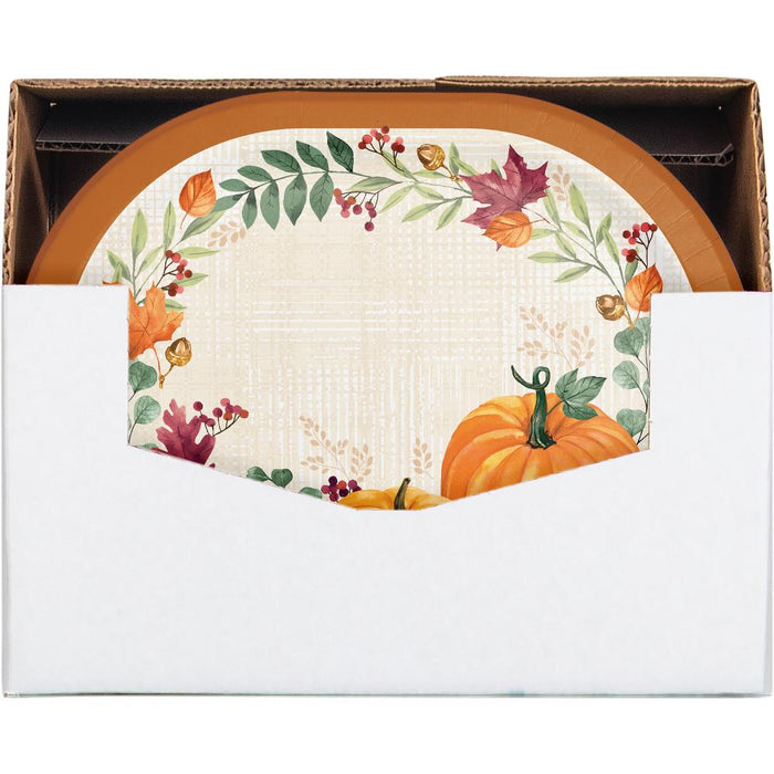 Party Decorations Harvest Wishes Oval Platter (8 per Pkg)