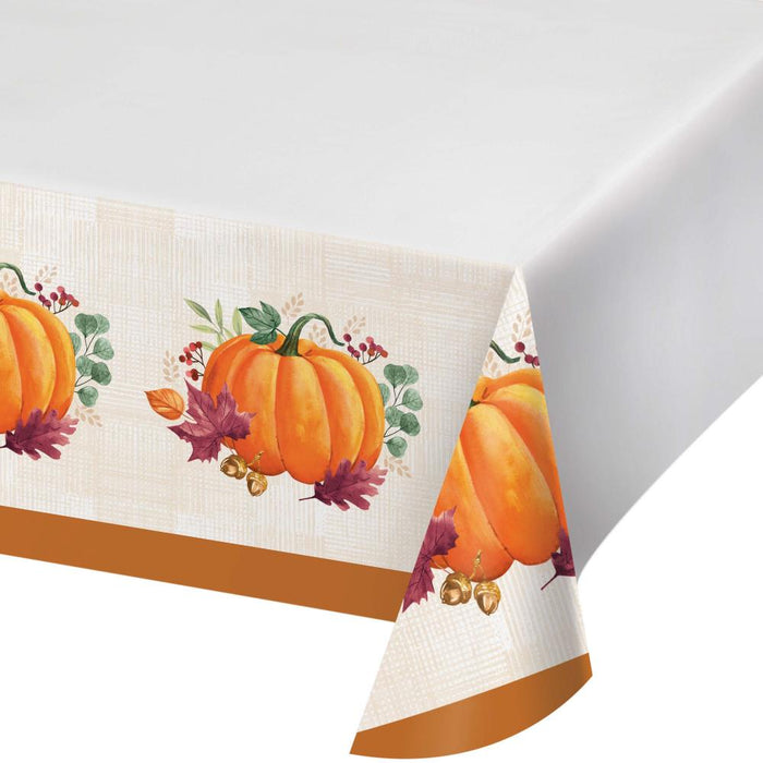 Party Decorations Harvest Wishes Paper Tablecover, Border Print (1 per Pkg)