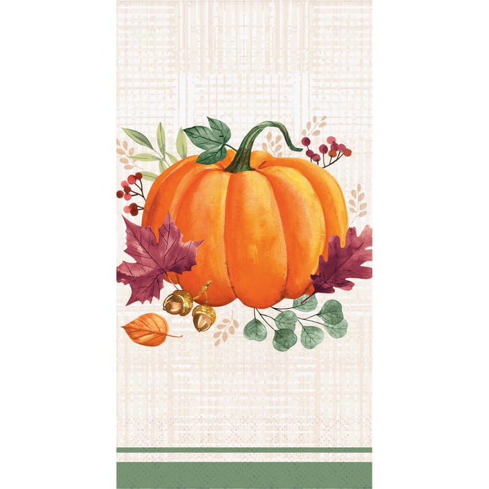 Party Decorations Harvest Wishes Guest Towel (16 per Pkg)