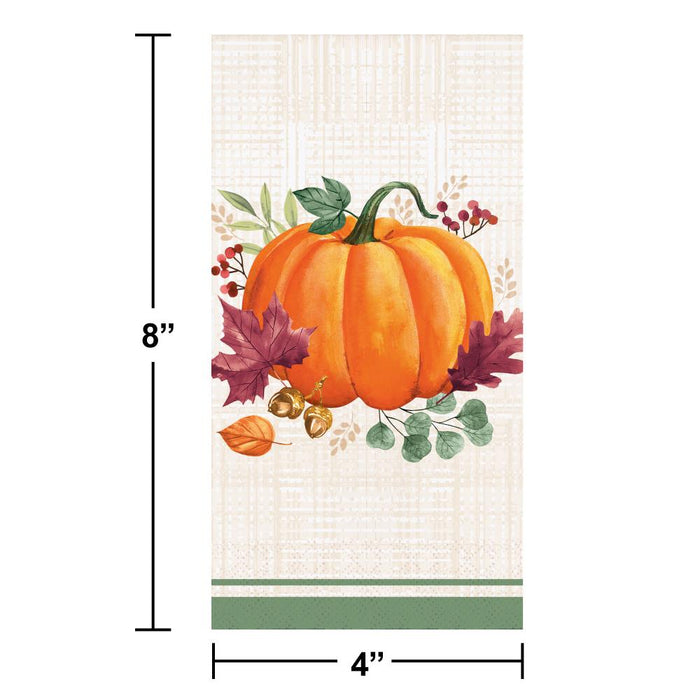 Party Decorations Harvest Wishes Guest Towel (16 per Pkg)