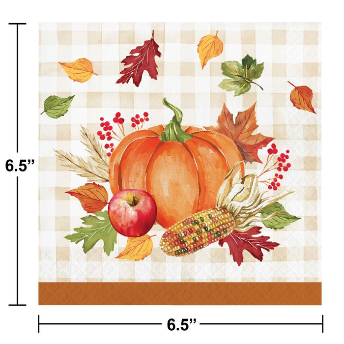 Party Decorations Hello Harvest Luncheon Napkin (16 per Pkg)