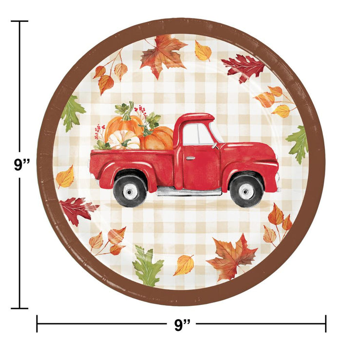 Party Decorations Hello Harvest Dinner Plate (8 per Pkg)