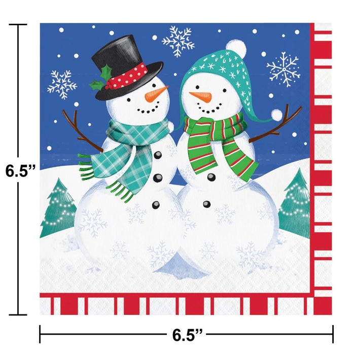 Party Decorations Snow Friends and Flakes Luncheon Napkin (16 per Pkg)