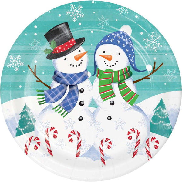 Party Decorations Snow Friends and Flakes Dinner Plate (8 per Pkg)