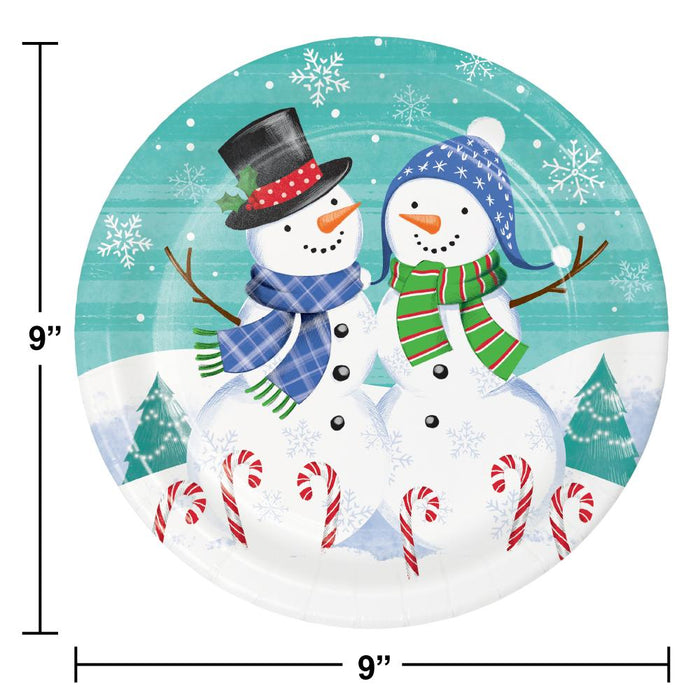 Party Decorations Snow Friends and Flakes Dinner Plate (8 per Pkg)