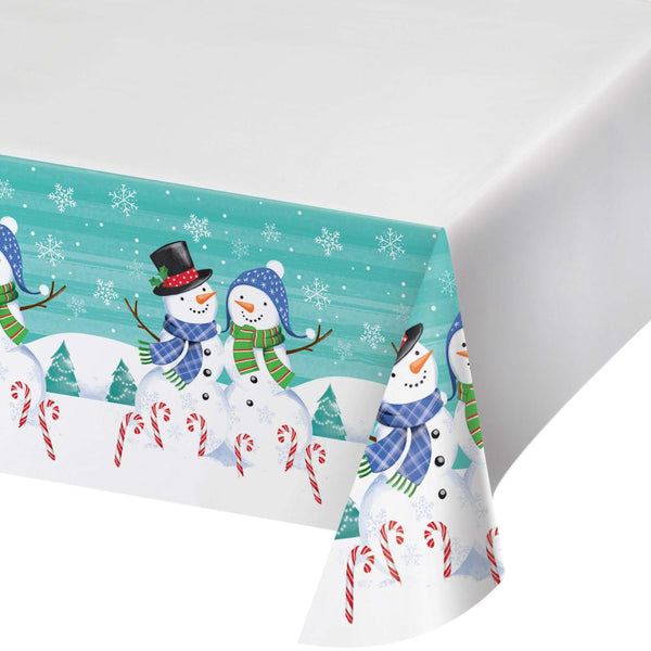 Party Decorations Snow Friends and Flakes Paper Tablecover, Border Print (1 per Pkg)