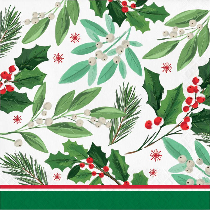 Party Decorations Holly Jolly Christmas Luncheon Napkin (16 per Pkg)