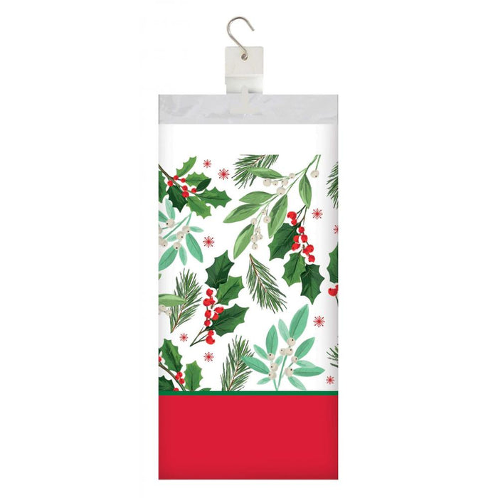 Party Decorations Holly Jolly Christmas Paper Tablecover, Border Print (1 per Pkg)