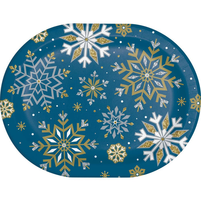 Party Decorations Whimsical Winter Oval Platter (8 per Pkg)