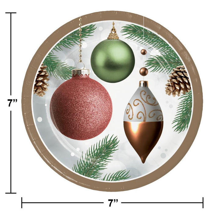 Party Decorations Dazzling Ornaments Luncheon Plate (8 per Pkg)