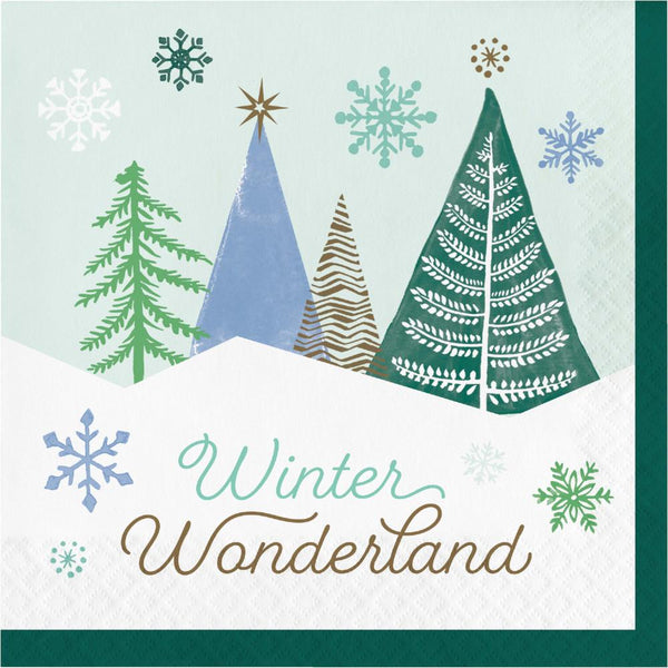 Party Decorations Winter Wonderland Luncheon Napkin (16 per Pkg)