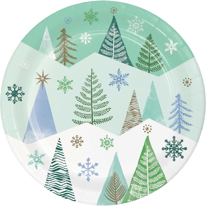 Party Decorations Winter Wonderland Dinner Plate (8 per Pkg)