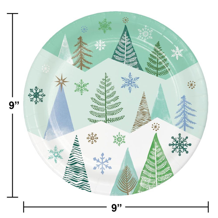 Party Decorations Winter Wonderland Dinner Plate (8 per Pkg)