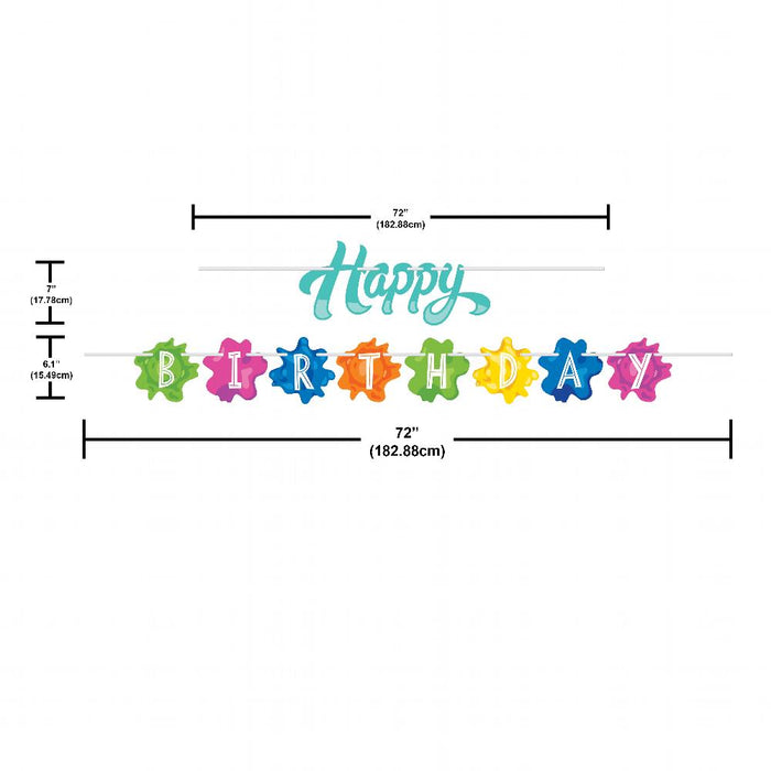 Party Decorations Splatter Banner (2 per Pkg)