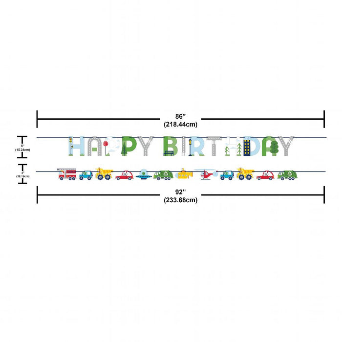 Party Decorations Transportation Time Banner, 2 Pack (2 per Pkg)