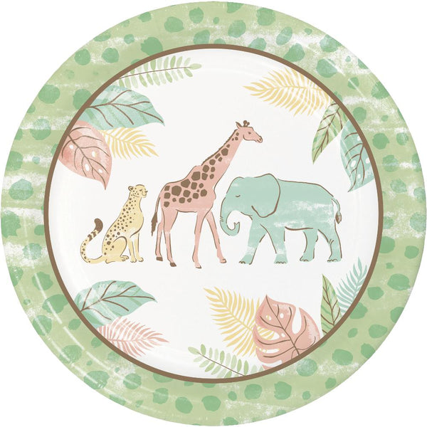 Party Decorations Safari Baby Dinner Plate (8 per Pkg)