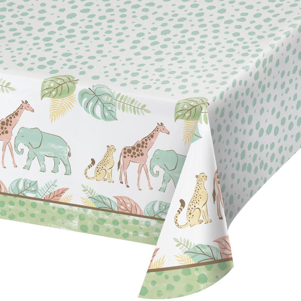 Party Decorations Safari Baby Tablecover, Paper 54